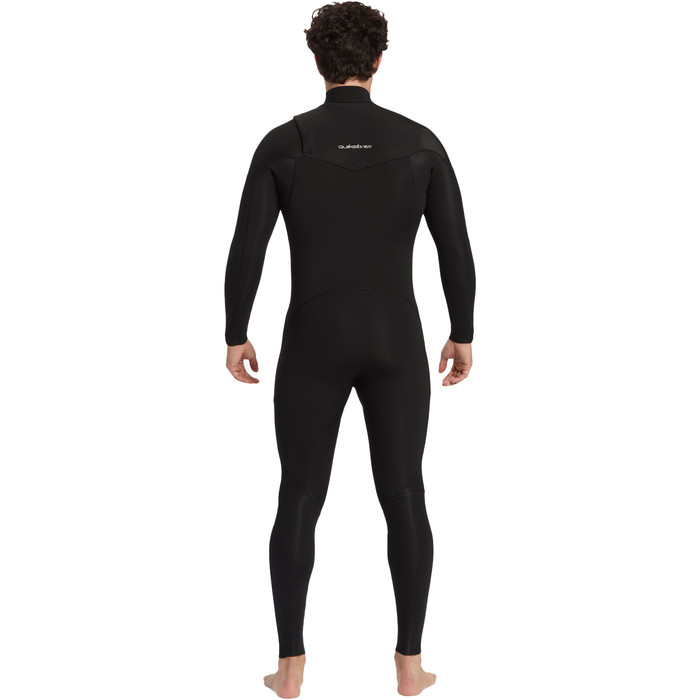 2024 Quiksilver Hommes Everyday Sessions 4/3mm GBS Chest Zip Combinaison Noprne EQYW103165 - Black